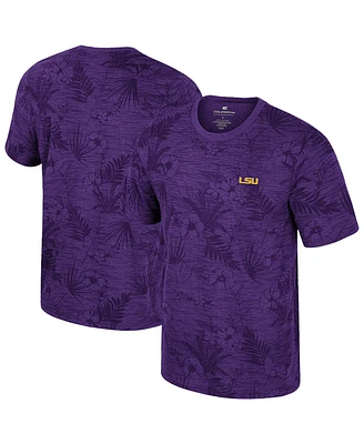 Colosseum Men's Purple Lsu Tigers Floral Printed T-Shirt