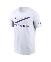 Nike Men's White Lsu Tigers Primetime 2-Hit Swoosh T-Shirt