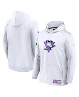Fanatics Men's White Pittsburgh Penguins Authentic Pro Hockey Fights Cancer Pullover Hoodie