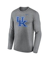 Nike Men's Heather Gray Kentucky Wildcats Primetime Primary Legend Long Sleeve T-Shirt