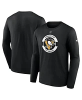 Fanatics Men's Black Pittsburgh Penguins Authentic Pro Core Secondary Long Sleeve T-Shirt
