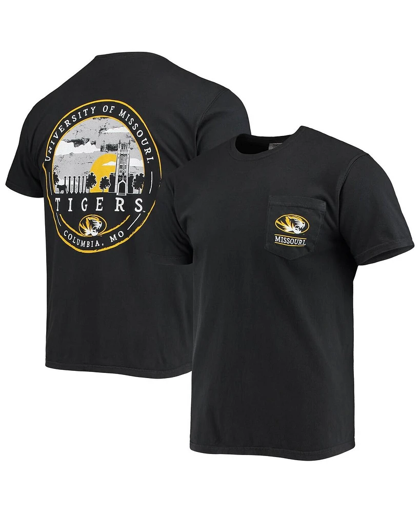 Image One Men's Black Missouri Tigers Circle Campus Scene T-Shirt