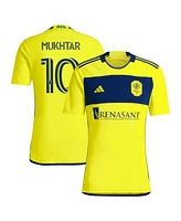 Adidas Men's Hany Mukhtar Yellow Nashville Sc 2024 The 615 Kit Replica Player Jersey