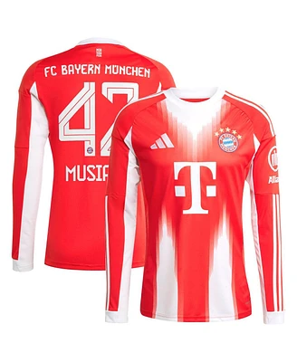Adidas Men's Jamal Musiala Red Bayern Munich 2025/26 Home Replica Long Sleeve Jersey