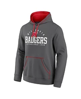 Fanatics Men's Gray Wisconsin Badgers Toppler Fleece Pullover Hoodie