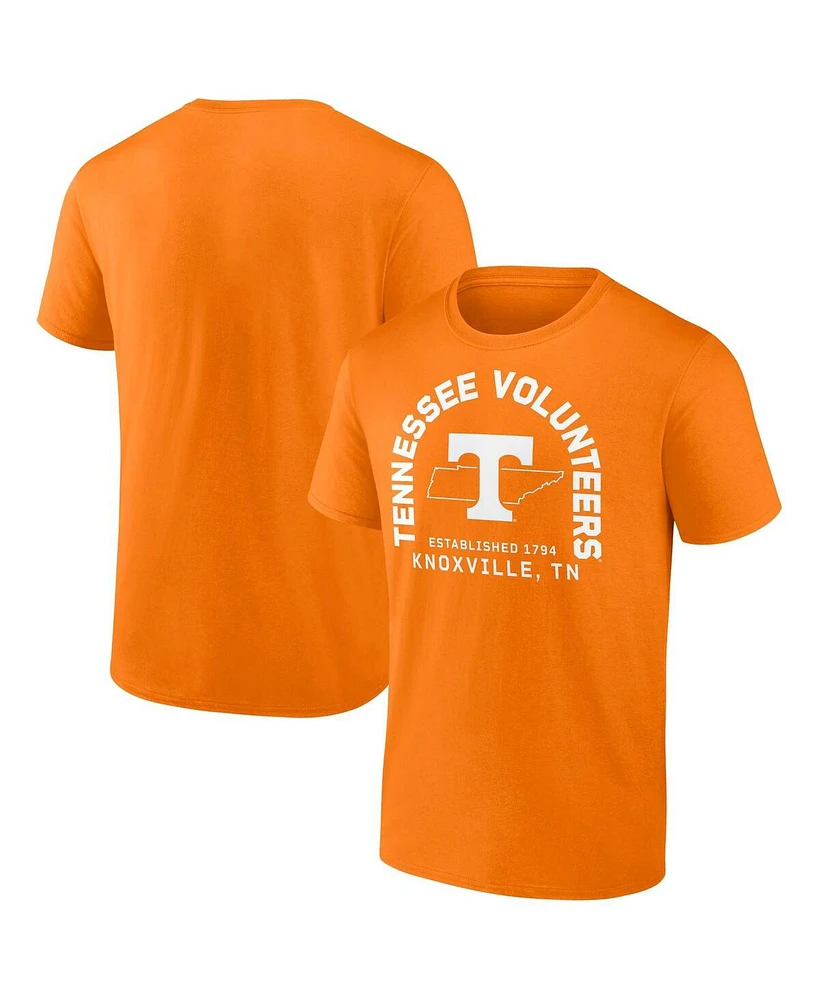 Fanatics Men's Tennessee Orange Volunteers State Established Bridge T-Shirt