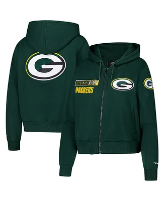 Pro Standard Women's Green Bay Packers Split Logo Full Zip Hoodie