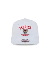 New Era Men's White Florida Panthers Team Lockup 9SEVENTY Adjustable Hat