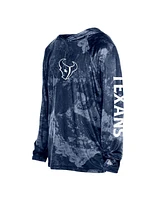 New Era Men's Navy Houston Texans Realtree Xtreme Camo Raglan Long Sleeve Hooded T-Shirt