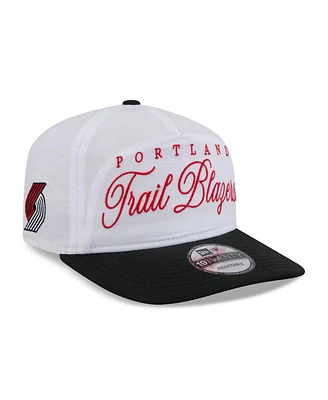 New Era Men's White/Black Portland Trail Blazers 2025 Nba Draft On-Stage Nylon 19TWENTY Adjustable Hat