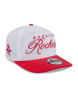 New Era Men's White/Red Houston Rockets 2025 Nba Draft On-Stage Nylon 19TWENTY Adjustable Hat