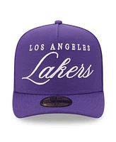 New Era Men's Purple Los Angeles Lakers 2025 Nba Draft A-Frame 59FIFTY Fitted Hat