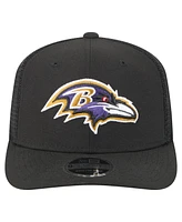 New Era Men's Black Baltimore Ravens Team Collection 9SEVENTY Stretch-Snap Adjustable Hat