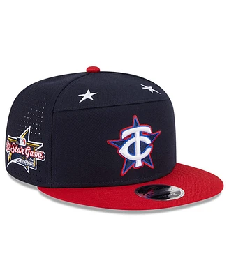 New Era Men's Navy/Red Minnesota Twins 2025 Mlb All-Star Game Workout Side Patch 9FIFTY Snapback Hat