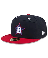 New Era Men's Navy/Red Detroit Tigers 2025 Mlb All-Star Game Workout Side Patch 59FIFTY Fitted Hat