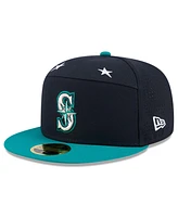 New Era Men's Navy/Aqua Seattle Mariners 2025 Mlb All-Star Game Side Patch 59FIFTY Fitted Hat