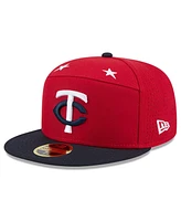 New Era Men's Red/Navy Minnesota Twins 2025 Mlb All-Star Game Side Patch 59FIFTY Fitted Hat