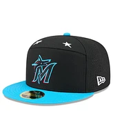 New Era Men's Black/Blue Miami Marlins 2025 Mlb All-Star Game Side Patch 59FIFTY Fitted Hat