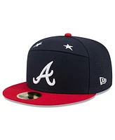 New Era Men's Navy/Red Atlanta Braves 2025 Mlb All-Star Game Side Patch 59FIFTY Fitted Hat