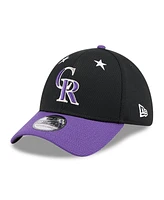 New Era Men's Black/Purple Colorado Rockies 2025 Mlb All-Star Game 39THIRTY Flex Hat