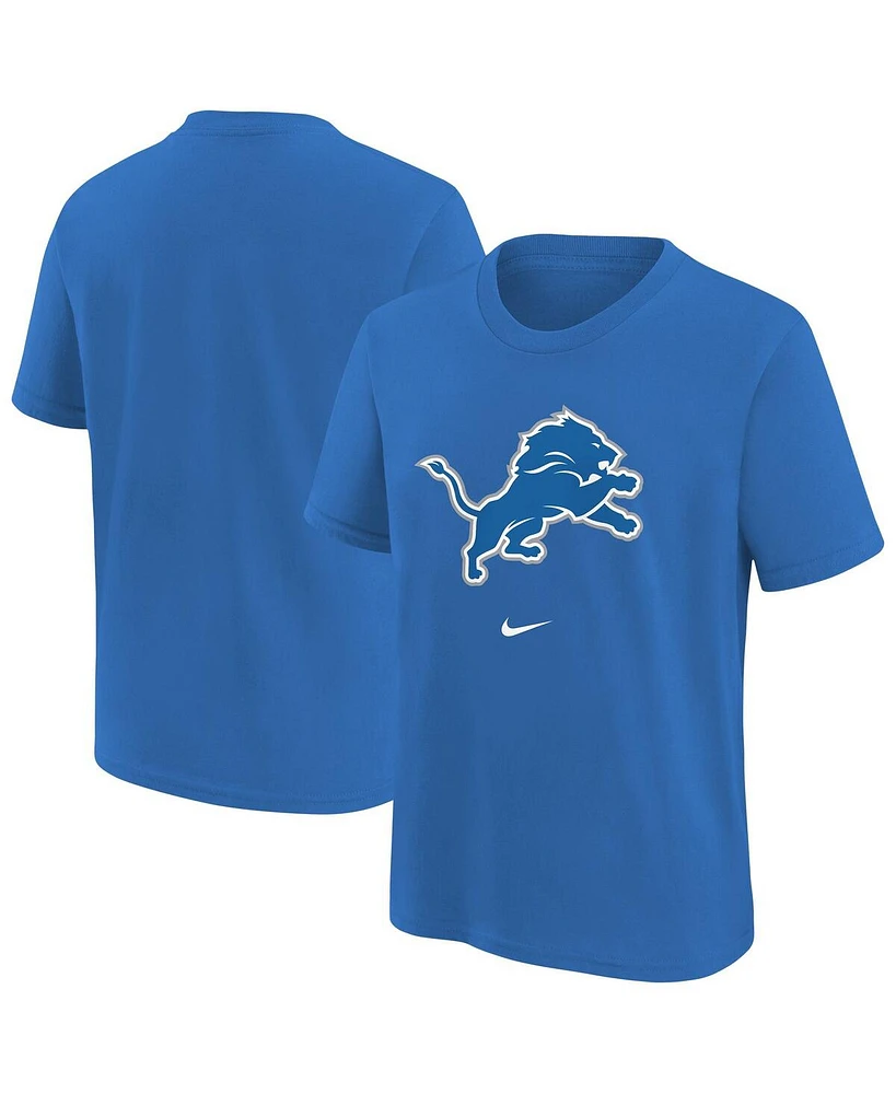 Nike Big Boys and Girls Blue Detroit Lions Primary Logo Legend T-Shirt