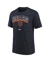 Nike Big Boys and Girls Navy Chicago Bears Sideline Velocity Performance T-Shirt