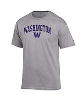 Champion Men's Heather Gray Washington Huskies Arch Over Logo T-Shirt