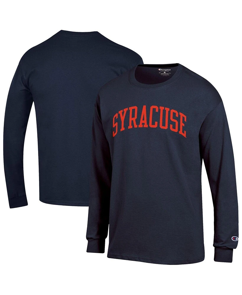 Champion Men's Navy Syracuse Orange Basic Arch Long Sleeve T-Shirt