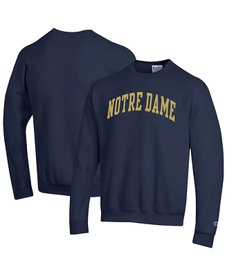 Champion Men's Navy Notre Dame Fighting Irish Basic Arch Fleece Pullover Sweatshirt