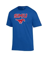 Champion Men's Royal Smu Mustangs Arch Over Logo T-Shirt