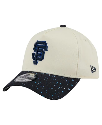 New Era Men's Cream San Francisco Giants Speckle A-Frame 9FORTY Adjustable Hat