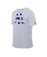 New Era Men's White York Yankees Cuban Flag Logo T-Shirt