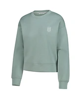 LevelWear Women's Green Uswnt Luxe Sponge Tri-Blend Pullover Sweatshirt
