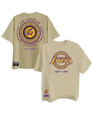 Two Hype Men's Khaki Los Angeles Lakers Worldwide Collection Premium T-Shirt