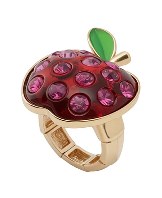 Betsey Johnson Faux Stone Straight Apple Cocktail Stretch Ring