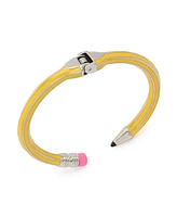 Betsey Johnson Yellow Straight Pencil Cuff Bracelet