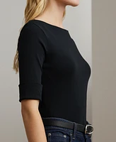 Lauren Ralph Stretch Boatneck Top