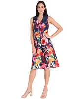 R & M Richards Women's Sleeveless Fit Flare Dress