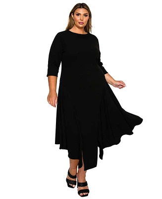L I V D Plus Vida Split Hem Dress