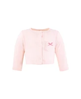 Hudson Baby Girls Cotton Dress and Cardigan Set