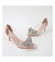 Nala Clear Vinyl Pump with Rhinestone Bow