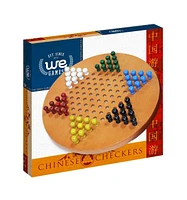 We Games Solid Wood Chinese Checkers with Wooden Pegs