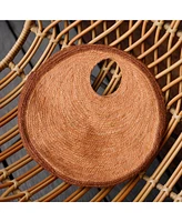 Solo Walnut Jute Bag In Brown