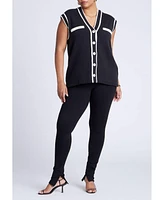 Eloquii Women's Oversized Sweater Vest