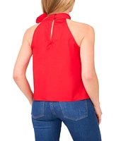 CeCe Women's Bow Halter Neck Sleeveless Blouse