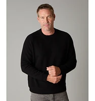 LuxLined Men's Itch-Free Merino Wool Crew Neck Sweater with Soft Inner Lining