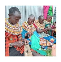 Conservation Pride & Purpose Hand Beaded Bracelet, Rainbow of Maasai Glass Beads