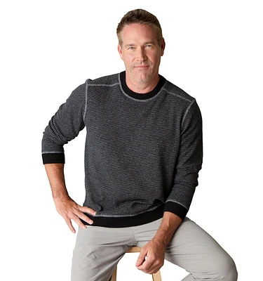 LuxLined Men's Itch-Free Men s Merino Wool Crewneck Sweater with Soft Inner Lining
