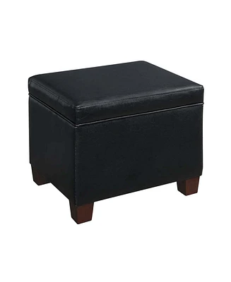 Convenience Concepts 21.75" Faux Leather Madison Storage Ottoman