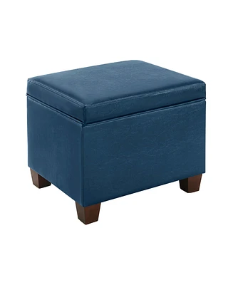 Convenience Concepts 21.75" Faux Leather Madison Storage Ottoman